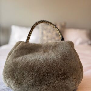 Aimee Kestenberg  
Women's Top Handle Genuine Shearling & Leather Crossbody Bag
